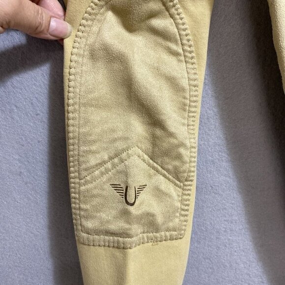 Tuff Rider  Tailored Riding Pants Jodhpurs Equestrian Knee Patch Beige Size 28 - Picture 3 of 8